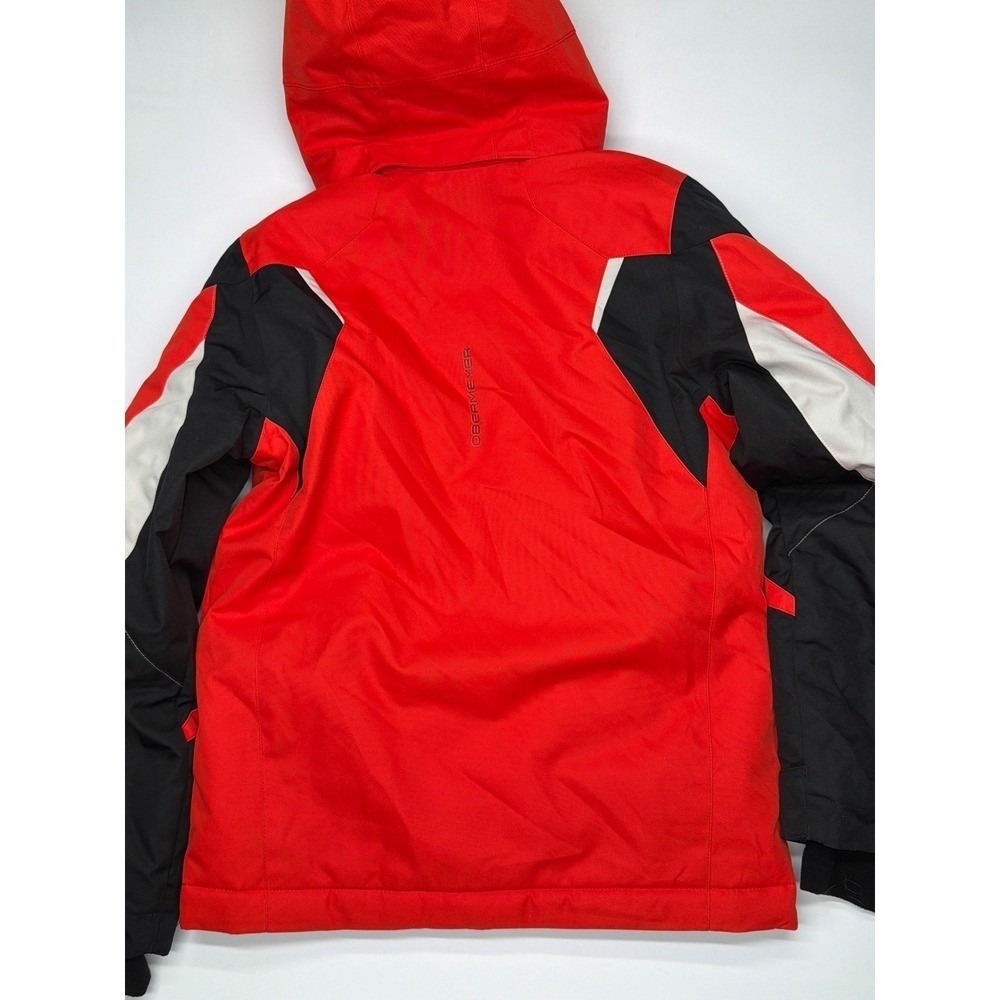 Obermeyer Boys Insulated Fleet Ski‎ Snowboard Jacket Black Red Size L 10000mm - Picture 7 of 11